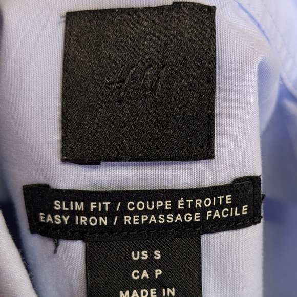 Women's Blue H & M Button Down Shirt - Picture 3 of 3